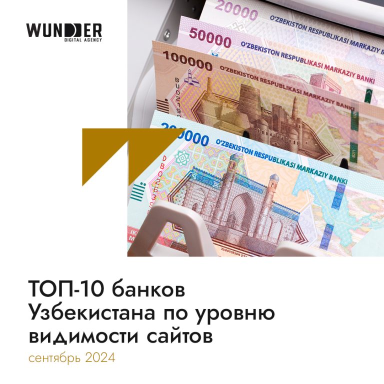 ТОП-10 банков Узбекистана по уровню видимости сайтов