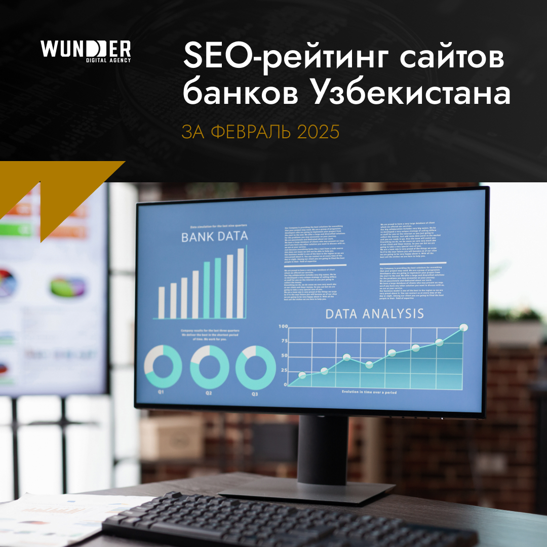 SEO-рейтинг сайтов банков Узбекистана за февраль 2025